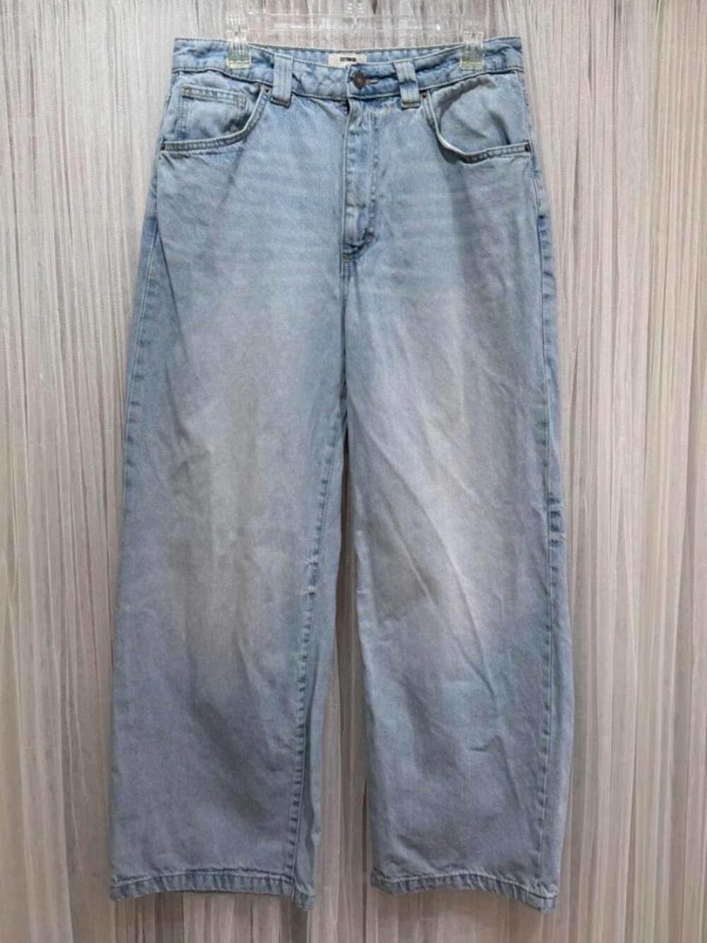 Cotton On Low Super Baggy Jeans Womens Size 30 Light Wash Y2K Grunge